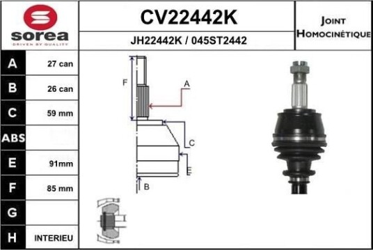 Drivledd EAI CV22442K Drivledd EAI CV22442K