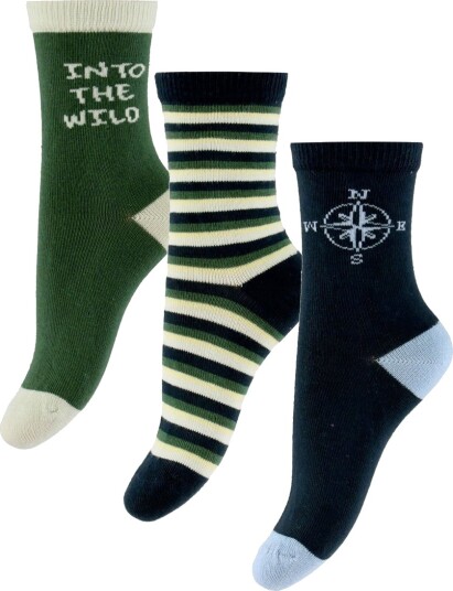Name It Nmmharlan 3P Sock Green 25 27