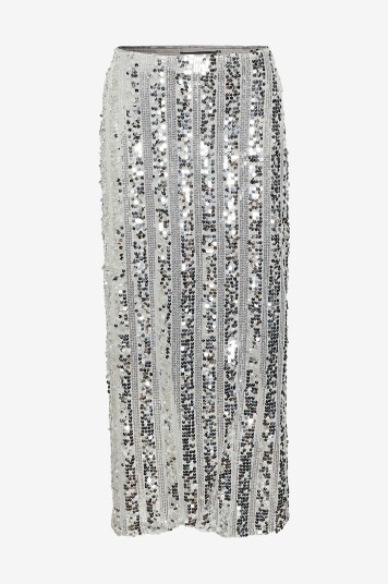 Vero Moda - Skjørt vmEfa HW 7/8 Skirt Jrs - Sølv