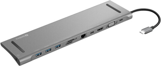 Sandberg USB C 10 i 1 Dockingstasjon 1 Stykk SEN 136 31