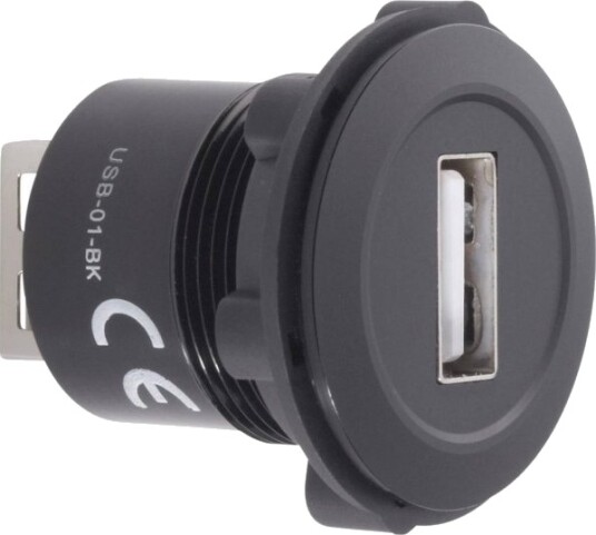 Tru Components Usb-01-Bk Usb-Innbyggingskontakt 2.0 Tilkobling/Innbygging Usb Type A Til Usb Type A, Innhold: 1 Stk