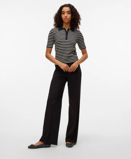 Vero Moda Vmtexas Mw Straight Pant Noos - Black - XS x 30