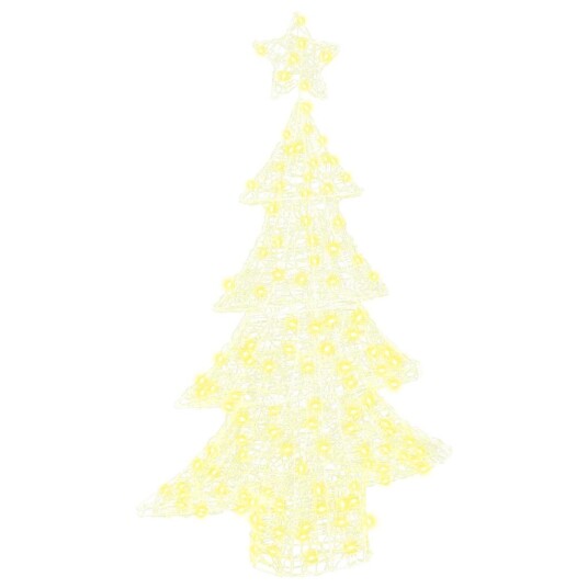  Juletre med 100 LED Varmhvit 120 cm Akryl