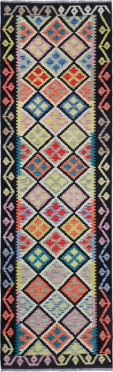 Orientalsk Teppe Vegi Kelim Hand Woven 80 x 268 cm Størrelse: 80 x 268 cm