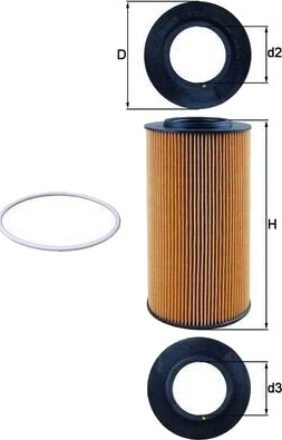 Oljefilter MAHLE ORIGINAL OX 434D