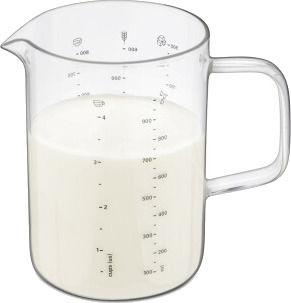 1ltr. Målebeger i glass fra Weis 1ltr. Målebeger i glass fra Weis