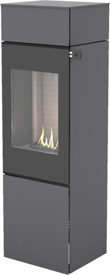 Nexo 140 platina frittstående biopeis med glassdør