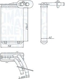 Varmeapparat register MAGNETI MARELLI 350218447000