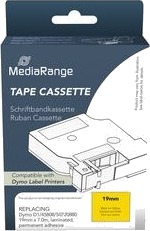 Mediarange Mrdy45808 Svart På Gult Permanent Akryl 1 Stykker D1 Svart Plast