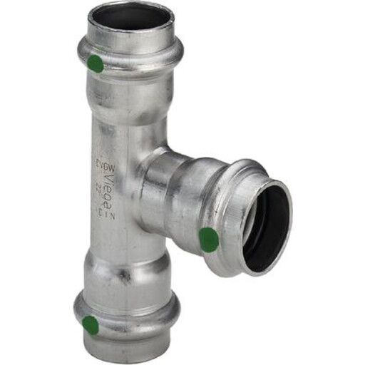 Viega Sanpress Inox T-stykke 22 x 18 x 22 mm i rustfritt stål