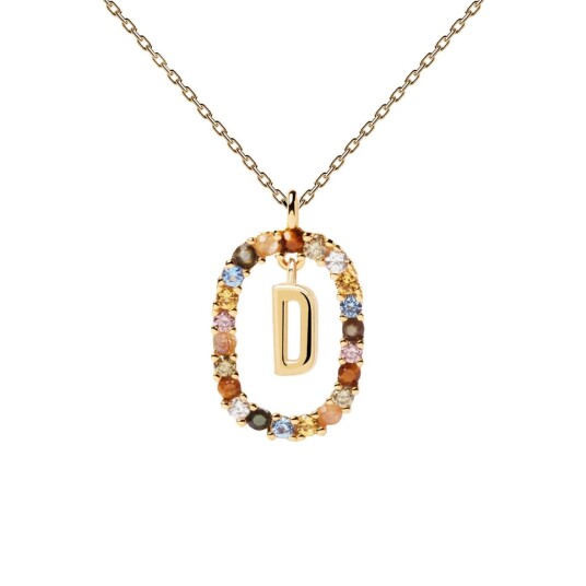 PDPAOLA Letter D Halskjede 18 kt. Gullbelagt sølv CO01-263-U - Dame - 925 sterling silver PDPAOLA Letter D Halskjede 18 kt. Gullbelagt sølv CO01-263-U - Dame - 925 sterling silver