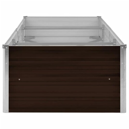 vidaXL Høybed brun 240x80x45 cm galvanisert stål