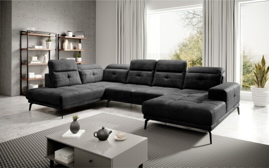 Devender Sofa m. Divan og Sjeselong Lysegrå