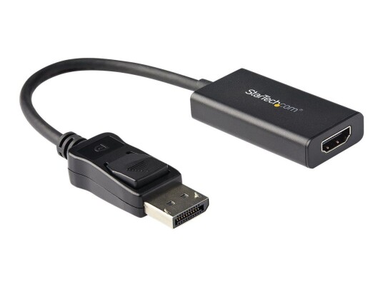 StarTech DisplayPort to HDMI Adapter, 4K 60Hz HDR10 Active DisplayPort 1.4 to HDMI 2.0b Video Converter, 4K DP to HDMI Adapter Dongle for