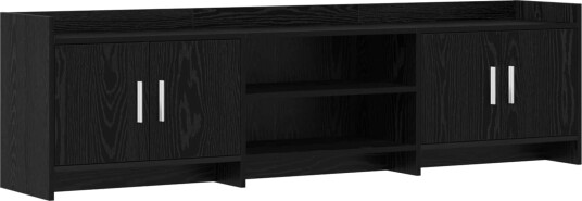 TV skap 168 x 33 x 47 cm Svart eik Konstruert tre TV skap 168 x 33 x 47 cm Svart eik Konstruert tre