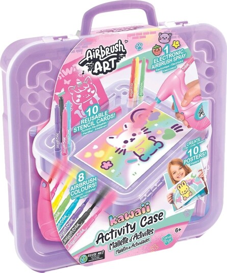 Airbrush Plush Aktivitetsveske Airbrush Art Kawaii Lilla Airbrush Plush Aktivitetsveske Airbrush Art Kawaii Lilla
