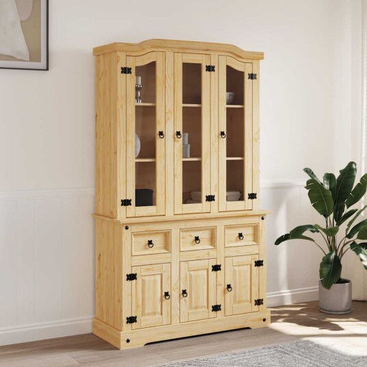 Highboard Corona brun 112x43x196 cm heltre meksikansk furu 8720845885199 Highboard Corona brun 112x43x196 cm heltre meksikansk furu 8720845885199