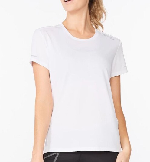 2XU Aero Tee Women White/Silver Reflective White/Silver Reflective L