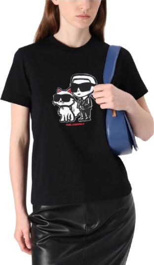 Karl Lagerfeld Dame Topper Svart M, Karl Lagerfeld Dame Topper Svart M,