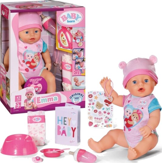 Baby Born Dukke Startsett Emma 43 cm Baby Born Dukke Startsett Emma 43 cm