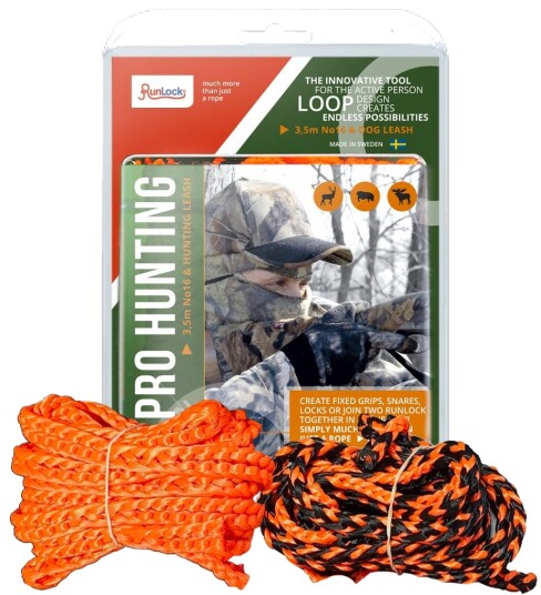 Runlock Hsx Jaktkobbel Orange/Svart 3.5 M