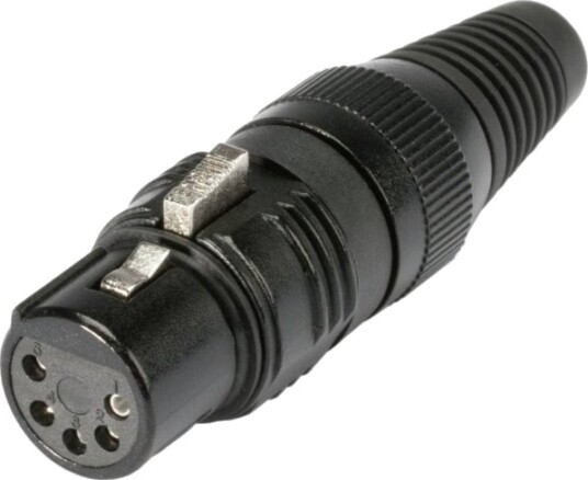Hicon Hi-X5cf-M Xlr-Kontakt Tilkobling Rett Pol: 5 Svart 1 Stk