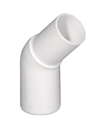 Purus angle 45 32 mm white pp/tpe with tip end