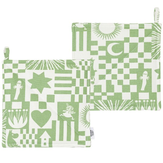 Moomin Arabia Moomin Pot Holder Party 2 pack Green Moomin Arabia Moomin Pot Holder Party 2 pack Green