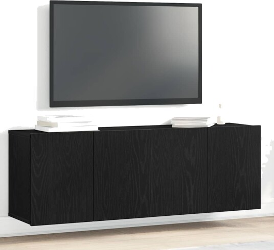 vidaXL TV skap 2 stk svart eik 120x30x41 cm konstruert tre