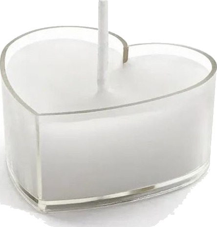 10 stk Hjerteformet Stearinlys 4 cm