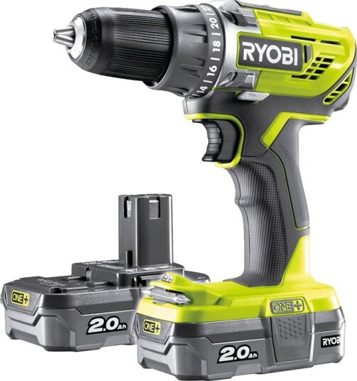 Ryobi Borskrutrekker R18DD3-220S ONE+ Med 2x Batterier/Lader (18 v)