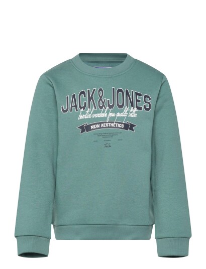 Jack & Jones Jjelogo Sweat Crew Neck 2Col Ss26 Sn Mni Green 98 Jack & Jones Jjelogo Sweat Crew Neck 2Col Ss26 Sn Mni Green 98
