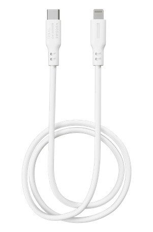 Silicone cable USB C Lightning White Silicone cable USB C Lightning White