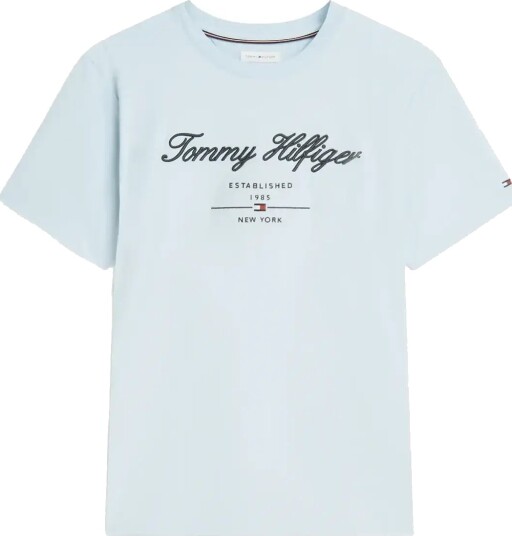 Tommy Hilfiger Script Logo Tee Blue XL Tommy Hilfiger Script Logo Tee Blue XL