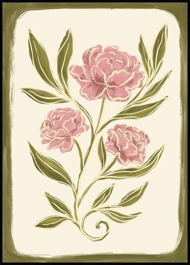 Peonies Plakat Plakat / 30x40cm