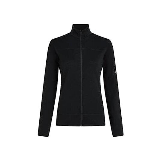 Icebreaker Women Merino Blend 300 Realfleece™ Descender Ls Zip Black L