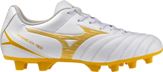 Mizuno Monarcida Neo III Select FG Fotballsko Barn Gull/Hvit 36