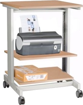 Twin Click Mobil Printerstand 2 Bøg/Grå 600X500x670 Mm