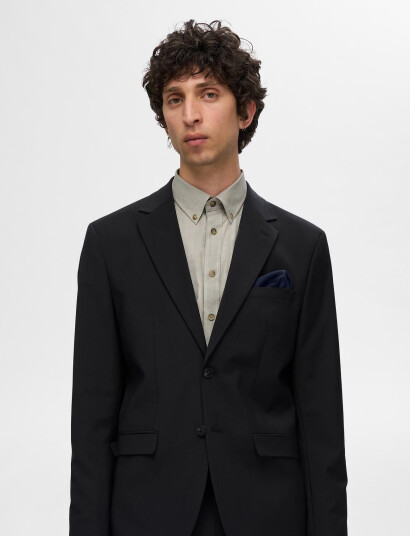 Selected Slhsteve Wool Hankie - Navy - ONE SIZE Selected Slhsteve Wool Hankie - Navy - ONE SIZE