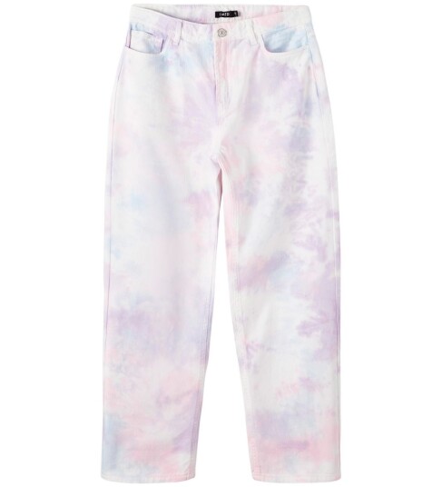 Lmtd Bukser NlfTieizza White Alyssum/Tie Dye 16 år 176 Jeans Flerfarget