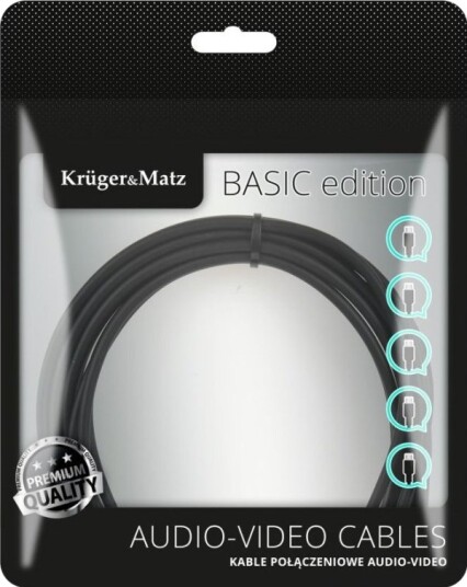 Kruger&Matz Toslink-Kabel Til Toslink 0,5 M Svart Km1219