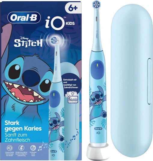 ORAL-B iO Kids 6+ Elektrisk Tannbørste med Stitch Design og Oppbevaringsetui