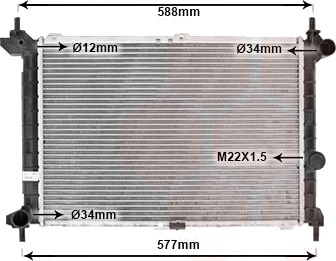 VAN WEZEL 37002207 Radiator motorkjøling