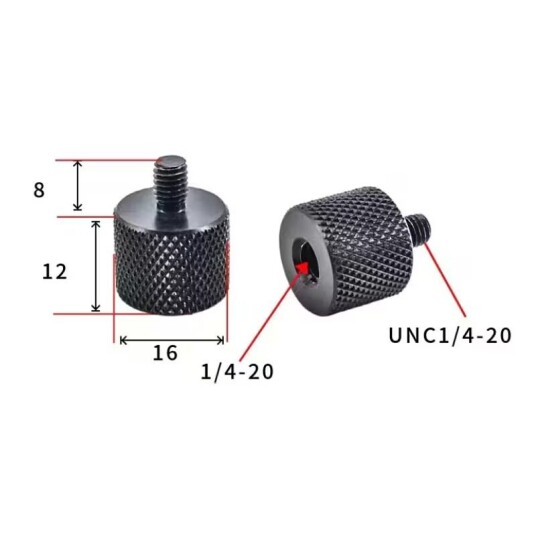 INF Adapter 1/4" til M10 5-pakning 1/4-20