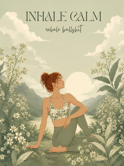 Plakat   Rolig Yoga Dame