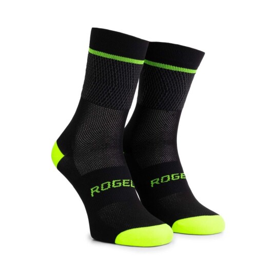 Rogelli Hero 2 Sykkelstrømper Svart/Fluorescerende Grønn