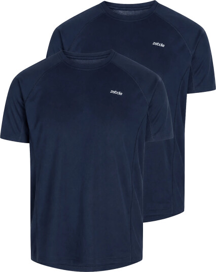 ZEBDIA | Men Sports T Shirt/Chest Print 2 Pack | XXL