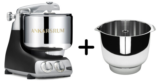 Ankarsrum Assistent AKM 6230 Kjøkkenmaskin + Original vispebolle black Ankarsrum Assistent AKM 6230 Kjøkkenmaskin + Original vispebolle black