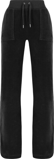 Juicy Couture Del Ray Velour Pant - Black