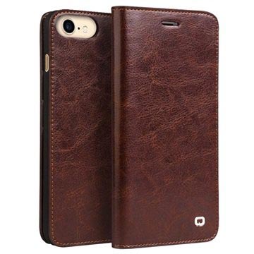 iPhone 7/8/SE (2020)/SE (2022) Qialino Classic Lommebok-deksel I Lær Brun